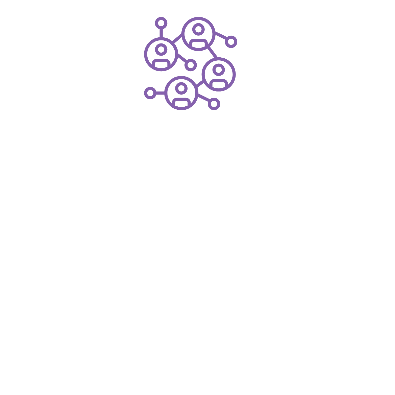 Illustration of interconnected people representing a network or social connection with text about the importance of teamwork and collaboration.